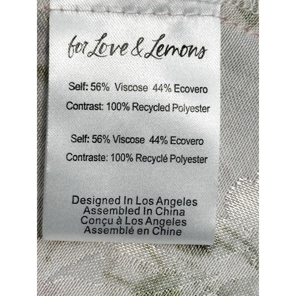 FOR LOVE & LEMONS Holland Mini Dress Women’s XS Pink Floral Coquette Romantic - Picture 15 of 16